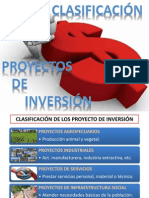 2) Clasificación de Los Proyectos de Inversión