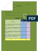 Ejemplo de Lista de Cotejo (Matemática)