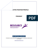 Executive Profile - President of RESOURCE