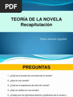 TEORÍA DE LA NOVELA Recapitulación Balance