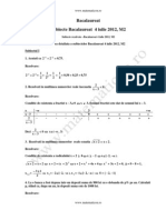 Rezolvare Subiecte Bacalaureat Matematica 4 Iulie 2012 M2