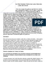 Os Valentes Do Senhor Não Desistem Diante Das Lutas