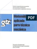 Matematica Aplicada para La Tecnica Mecanica