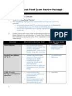 Astronomy Unit Final Exam Review Package Answers