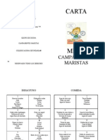 Carta de Menus para Campamentos