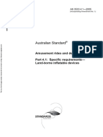 As 3533.4.1-2005 Amusement Rides and Devices Specific Requirements - Land-Borne Inflatable Devices