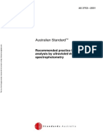 As 3753-2001 Recommended Practice For Chemical Analysis by Ultraviolet Visible Spectrophotometry