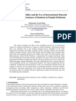 Effect of The Availability and The Use of Instructional Material On Academic Performance of Students in Punjab (Pakistan)