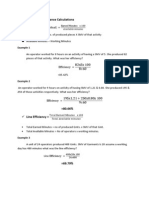 Efficiency and Performance Calculations