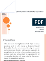 Case Study On Goodearth Financial Services LTD