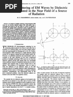 Multiple Scattering of EM Waves Dielectric Spheres Located The Near Field of Source of Radiation