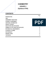 Chemistry H2 Syllabus + Data Booklet