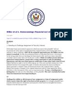 CASE FILE Texas Declaratory and Injunctive Relief Based On Wrongful Foreclosure, Trespass To Try Title and Quiet Title Miller Et Al v. Homecomings Financial LLC Et Al