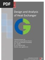 Design and Analysis of Heat Exchanger