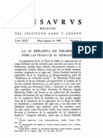 La S Implosiva en Español. Sobre Las Fechas de Su Aspiración - Máximo Torreblanca