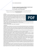 A Finite Element Approach Using An Augmented Lagrangian Method To Simulate Impact Problems Under Large 3D Elastoplastic Deformation