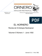 Revista El Hornero, Volumen 5, #1. 1932.