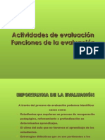 Actividades de Evaluación