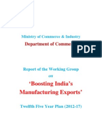 Planning Commission Report On Boosting India's MFG Exports 2011