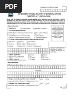 Indian Passport Application Form