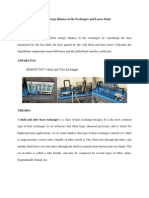 Global Energy Balance in The Exchanger and Losses Study