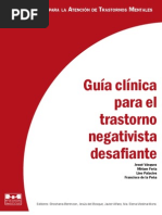 Guía Clínica para El Trastorno Negativista Desafiante - Josué Vasquéz, Miriam Feria