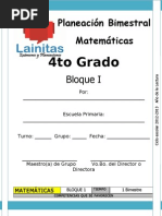 4to Grado - Bloque 1 - Matemáticas