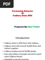 Purchasing Behavior of Cadbury Dairy Milk: Prepared by