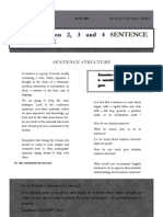 Unit 1 Lesson 2, 3 and 4 SENTENCE Structure