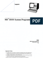 NEC APC MS-DOS System Programmers Guide Sep83