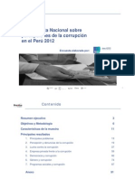 Proética VII Encuesta Nacional Sobre Percepciones de La Corrupción en El Perú 2012