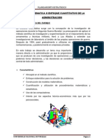 Escuela Matematica o Enfoque Cuantitativo de La Administracion