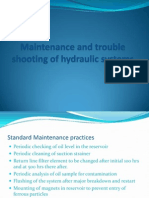 Maintenance and Trouble Shooting of Hydraulic Systems