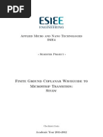 Finite Ground Coplanar Waveguide To Microstrip Transition: Study