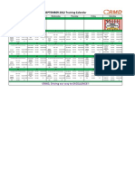 Training Calendar September2012