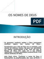 Teologia Sistematica - Seifa - Nomes de Deus