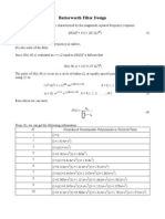 Butterworth Filter Design: Ω N is the order of the filter