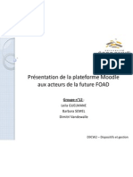 Présentation Moodle Aux Acteurs D'une FOAD