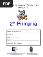 Evaluación Inicial Lengua 2º Primaria