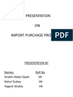 Import Purchase Procedure