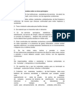 Condiciones Generales Del Área Quirúrgica, Cuidados Al Paciente, Materiales, Técnicas, Procedimientos Realizados en El Área Quirúrgica