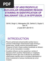 Role of Argyrophylic Nucleolar Organizer Region Staining in Identification of Malignant Cells in Effusion