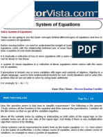 Solve System of Equations