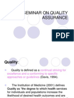 Seminar On Quality Assurance