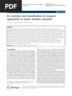 An Overview and Classification of Research Approaches in Green Wireless Networks