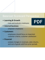 Balanced Scorecard Perspective: - Learning & Growth - Internal Business - Customers