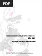 Delegation Registration Form: Roots Youth Model United Nations