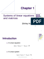 Systems of Linear Equations and Matrices: Shirley Huang