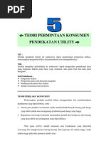 Modul 5 Teori Permintaan Konsumen Dan Pendekatan Utility