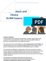 Strategy Analysis and Choice DR - RM Saxena